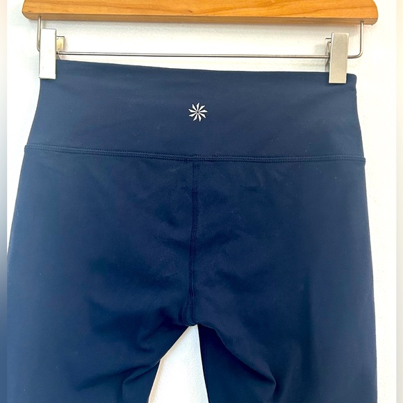 Athleta Women’s XS Navy Blue Mid Rise Leggings Compression Gym RN# 54023 SOFT - Picture 3 of 9
